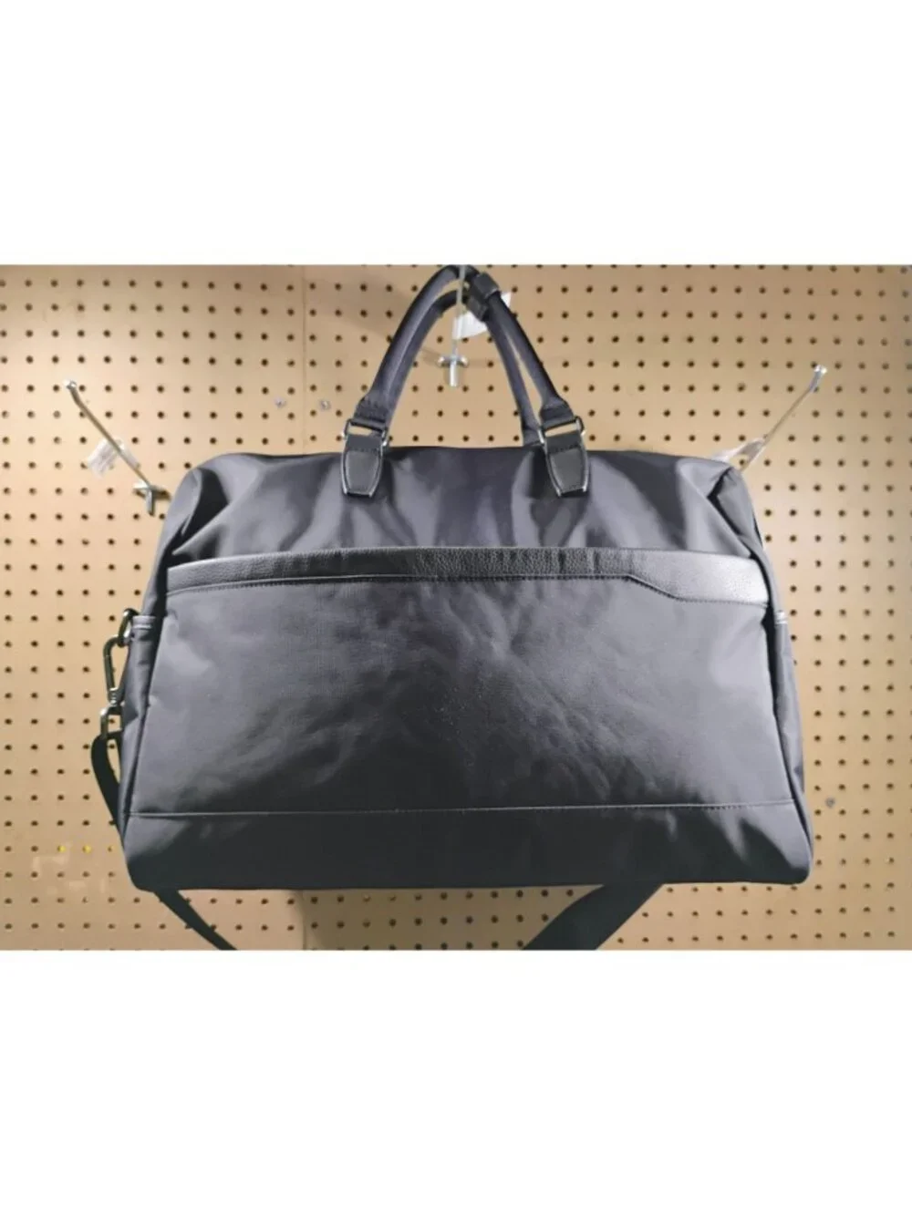 Open Story. Black Duffel Bag With Handles & Adjustable Strap